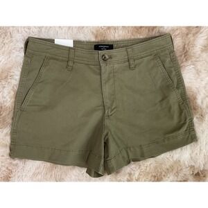 Banana Republic Women Olive Green Mid-Rise Utility Shorts Size 8 NWT